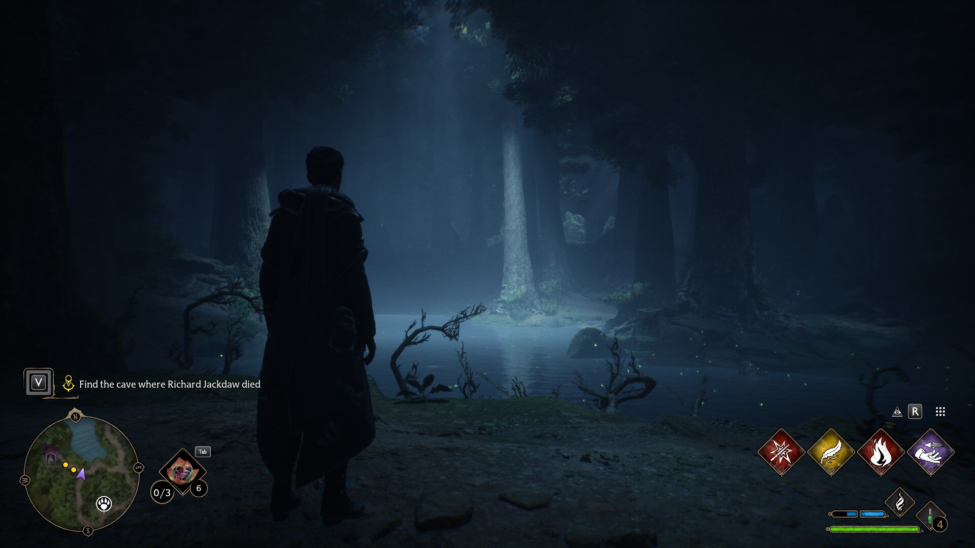 A dark moonlit forest captured by hobaGX